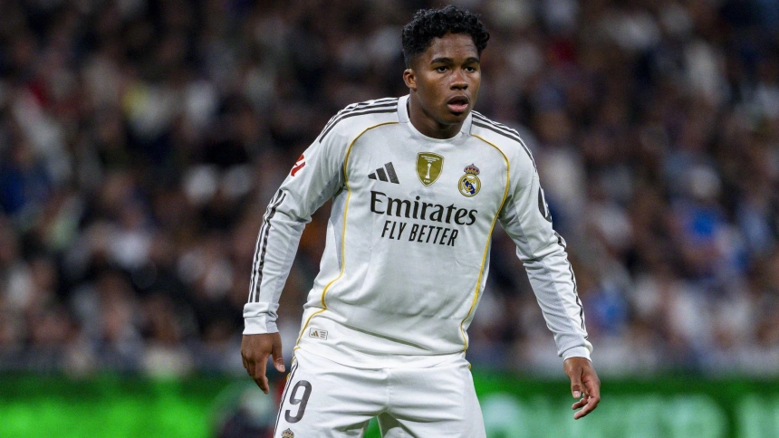 Endrick durante un partido del Real Madrid