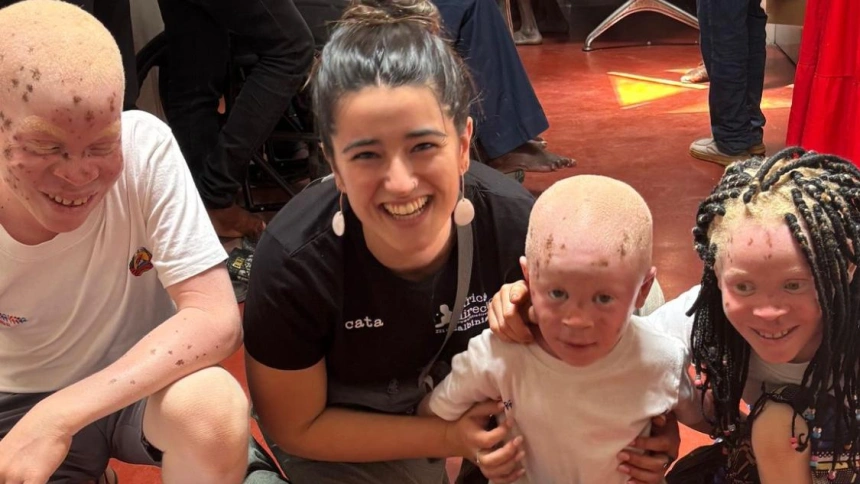 Cata Lavandeira en uno de los viajes a Mozambique