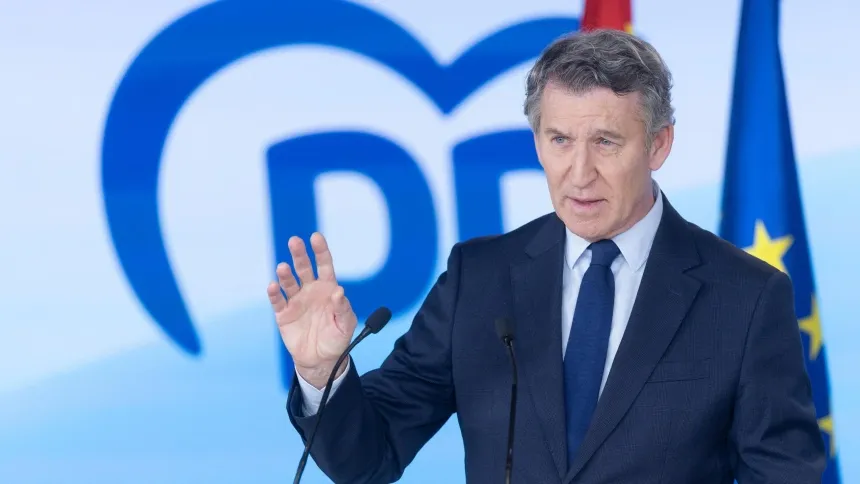 El presidente del Partido Popular, Alberto Núñez Feijóo