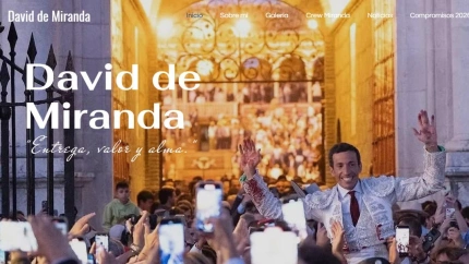 Portada de la nueva web de David de Miranda