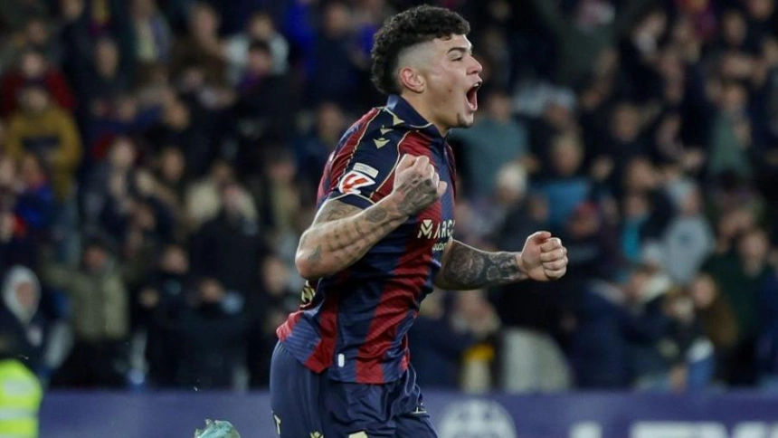 El uruguayo marcó su primer gol como levantinista