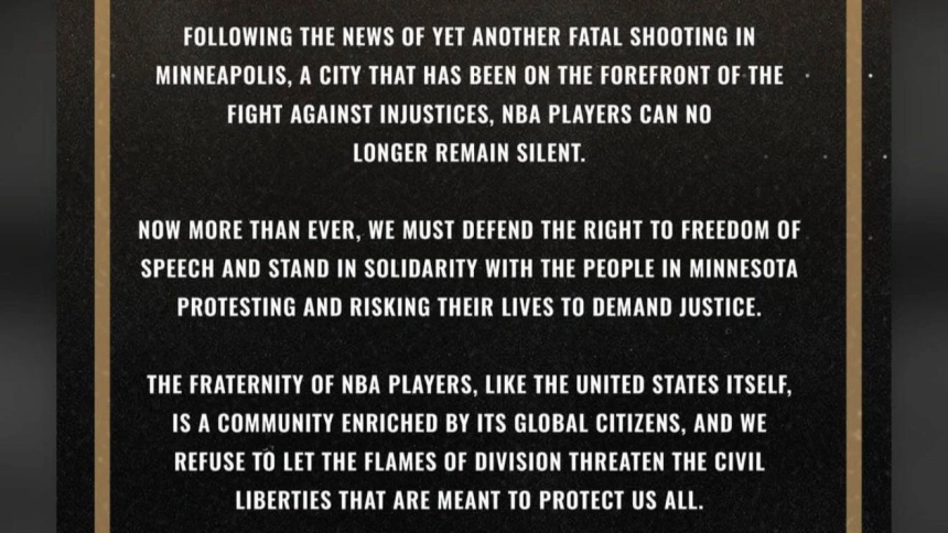 La Asociación de Jugadores de la NBA condena el tiroteo mortal de Mineápolis