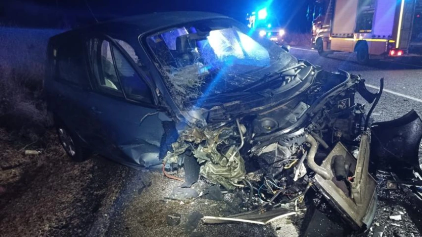 Choque frontal en Membrilla