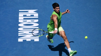 Carlos Alcaraz, durante el Open de Australia