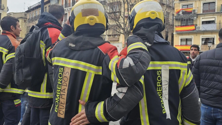 Reivindicación de bomberos en Toledo
