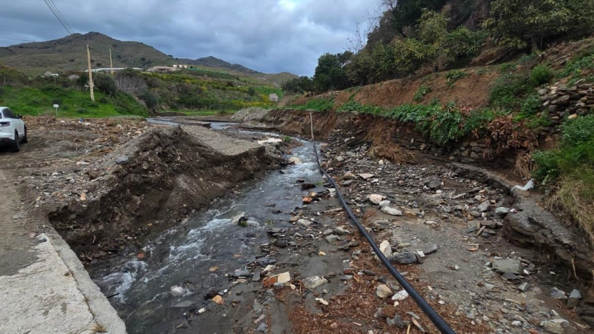 La Mancomunidad se moviliza para reparar la tubería de Ítrabo dañada por la borrasca