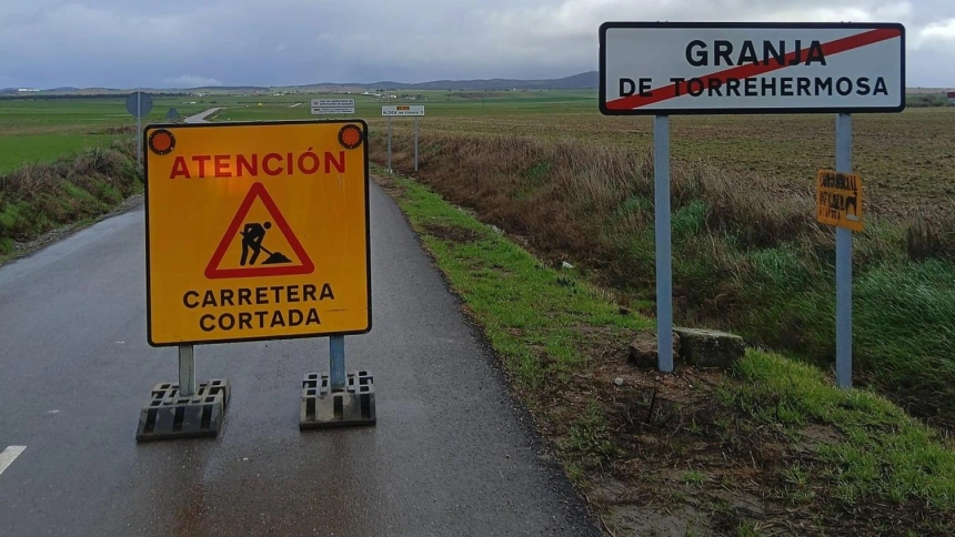 02/02/2026 Imagen de la carretera provincial BA-074SOCIEDAD ESPAÑA EUROPA EXTREMADURADIPUTACIÓN DE BADAJOZ