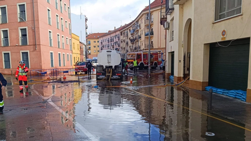 Calle de Talavera inundada