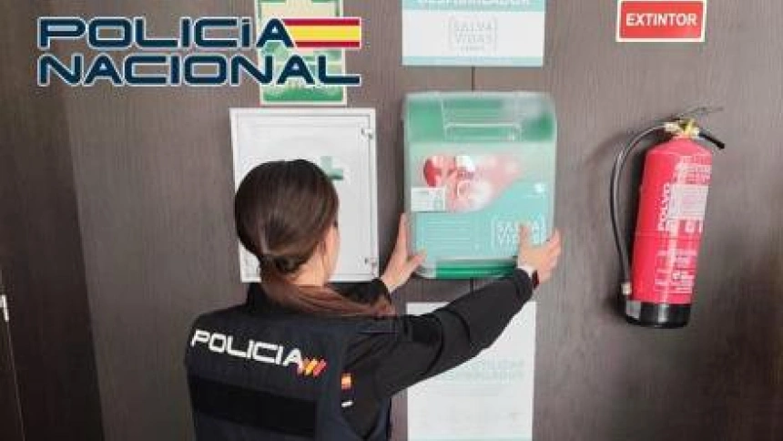 Dos policías nacionales salvan la vida de un hombre tras sufrir una parada cardíaca en la comisaría de Motril