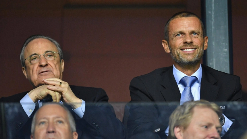 Acercamiento entre UEFA y Real Madrid que pone fin a la Superliga Europea.