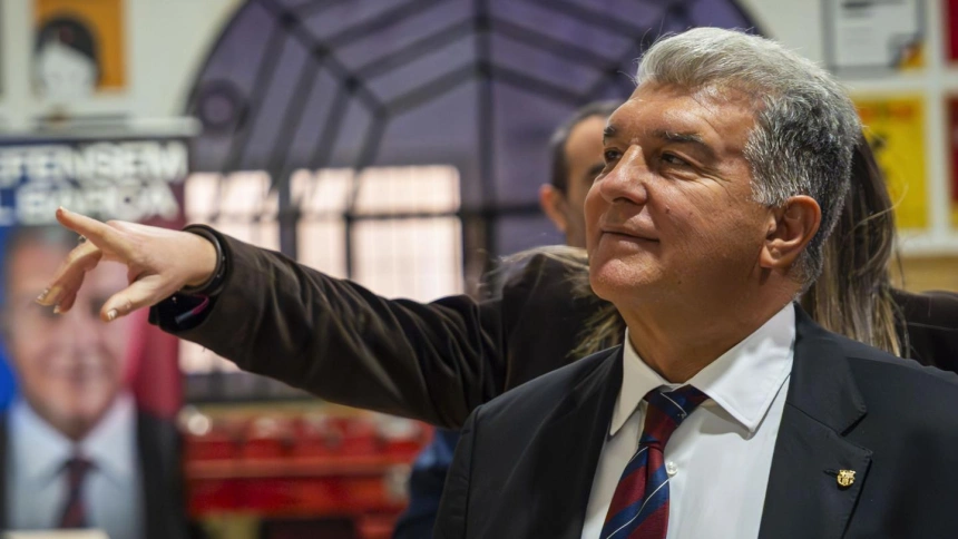 Joan Laporta, en un acto de campaña electoral