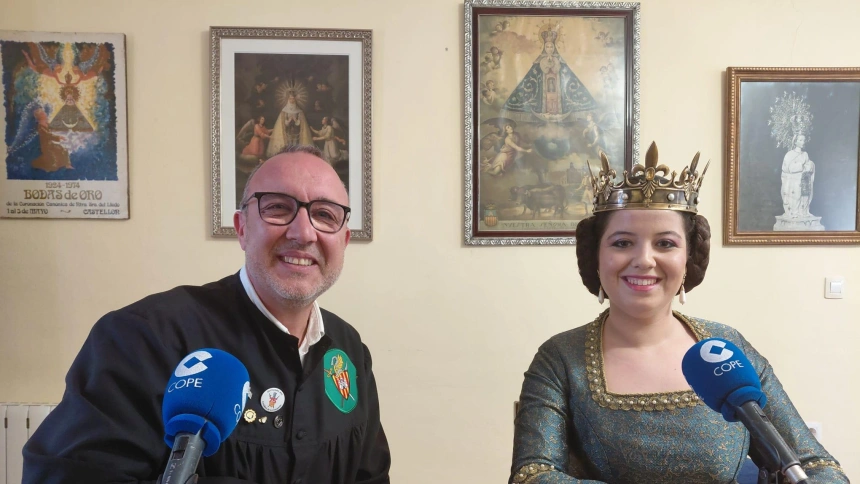 Victoria Arcos, Na Violant y Héctor Prades, prohom de la Germandat dels Cavallers de la Conquesta