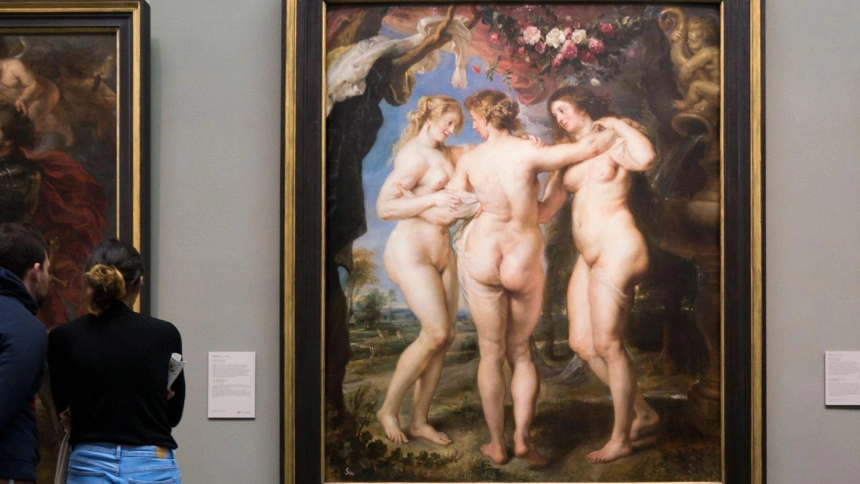 2BWHD8N Las tres gracias. Rubens. Museo del Prado. Madrid. Espana