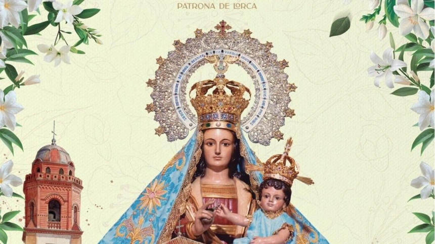Cartel de actividades en el mes de Mayo, que giran alrededor de la patrona de Lorca