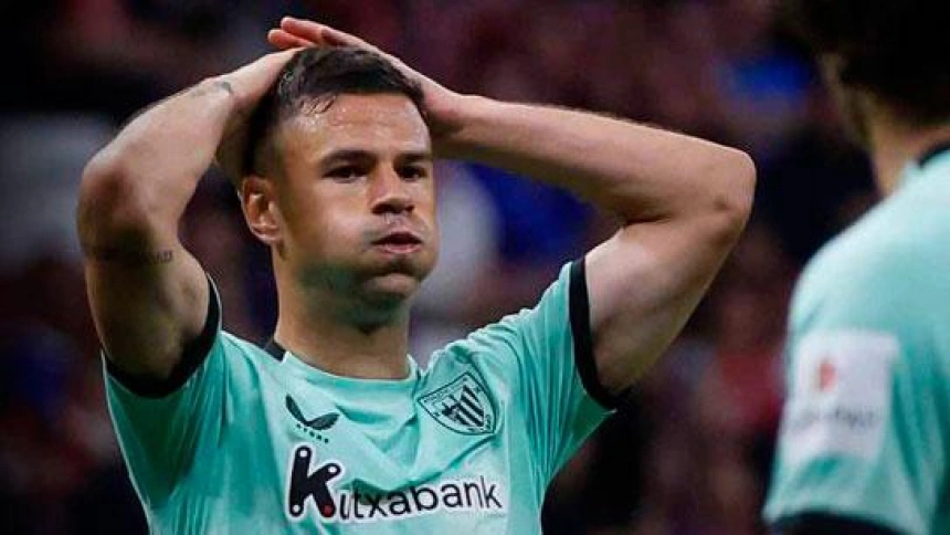 Guruzeta, durante el Atlético-Athletic