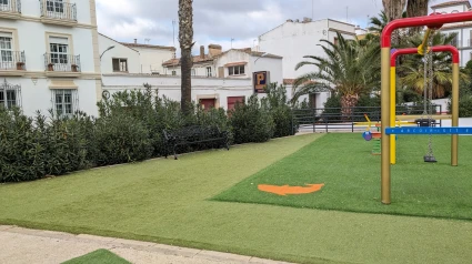 Adelfas en un parque de Almendralejo