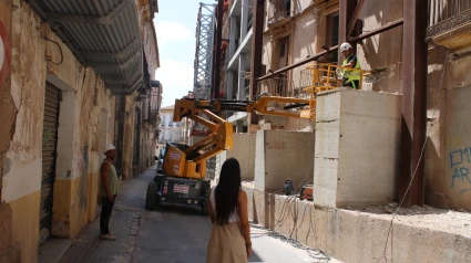 Retirada de los andamios de las fachadas históricas del Palacio de Justicia de Lorca