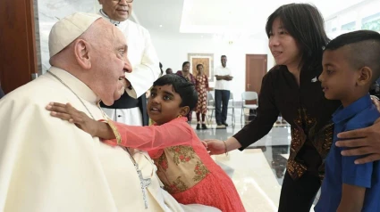 El Papa Francisco, a su llegada a la nunciatura de Yakarta