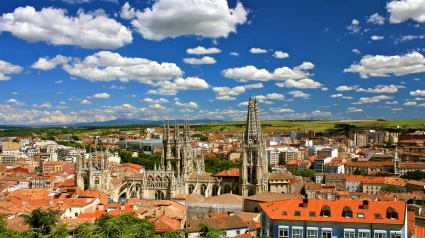 Vistas de Burgos capital desde el mirador del Castillo