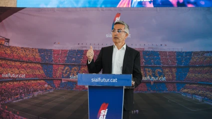 El líder de 'Sí al Futur' y excandidato a las elecciones del FC Barcelona, Víctor Font, en una rueda de prensa
SÍ AL FUTUR
10/9/2024