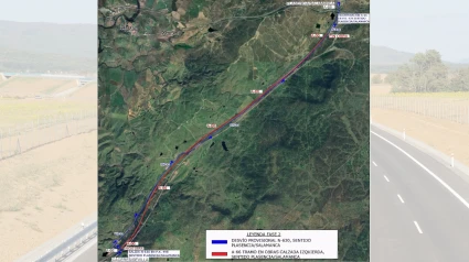 Obras de rehabilitación del firme en la autovía A-66 en Plasencia, -