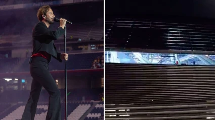 Imagen del concierto de Manuel Carrasco en el Bernabéu.