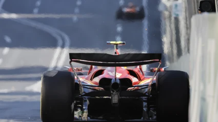 Baku (Azerbaijan), 15/09/2024.- Spanish driver Carlos Sainz Jr of Scuderia Ferrari in action during the 2024 Formula One Grand Prix of Azerbaijan, at the Baku City Circuit in Baku, Azerbaijan, 15 September 2024. (Fórmula Uno, Azerbaiyán) EFE/EPA/YURI KOCHETKOV