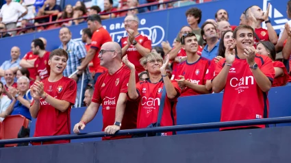 Afición de Osasuna en el Estadio de El Sadar