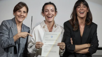 (Foto de ARCHIVO)
(I-D) Las actrices Malena Alterio, Belén Cuesta y Vicky Luengo posan tras el anuncio de las tres películas seleccionadas para optar a representar a España en la próxima edición de los Óscar 2025l, en la Academia de las Artes y las Ciencias Cinematográficas de España, a 4 de septiembre de 2024, en Madrid (España).'Segundo premio', 'Marco', y 'La estrella azul', son las tres películas preseleccionadas que optarán a representar a España en los Óscar en la categoría de mejor película internacional. La película definitiva se anunciará el próximo 18 de septiembre.

Jesús Hellín / Europa Press
04 SEPTIEMBRE 2024;OSCARS;PELICULAS;PREMIOS
04/9/2024