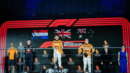 Podio del GP de Singapur de Fórmula 1