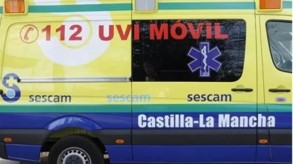 Ambulancia del servicio de salud de Castilla-La Mancha