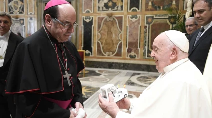 El arzobispo de Pamplona y obispo de Tudela, Florencio Roselló, recibido en audiencia por el Papa Francisco