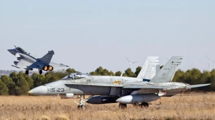 Aviones del Ejército del Aire durante unas maniobras