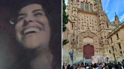 La joven de la historia y una imagen de Salamanca