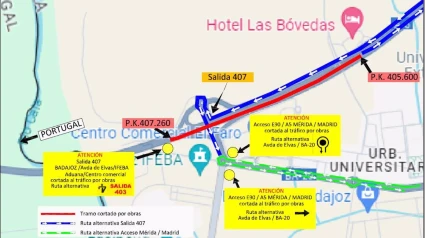 19/09/2024 Cortes al tráfico en la A5 en Badajoz
ECONOMIA ESPAÑA EUROPA EXTREMADURA
MINISTERIO DE TRANSPORTES