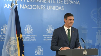 Comparecencia ante la prensa que ha ofrecido el presidente del Gobierno, Pedro Sánchez