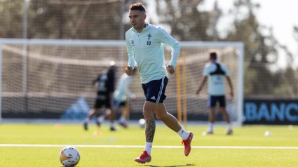 Iago Aspas, en un entrenamiento