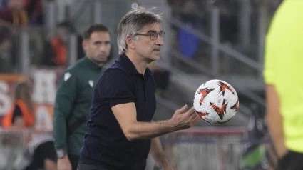 Ivan Juric, entrenador de la Roma, durante el partido ante el Athletic.