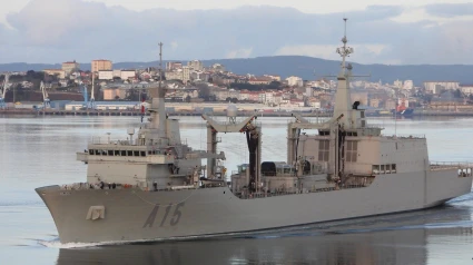 Foto de archivo del BAC 'Cantabria' saliendo de Ferrol