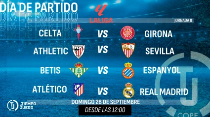 Partidos del domingo de la 8ª Jornada de 1ªDivisión