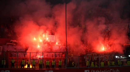 Ultras del Anderlecht en San Mamés