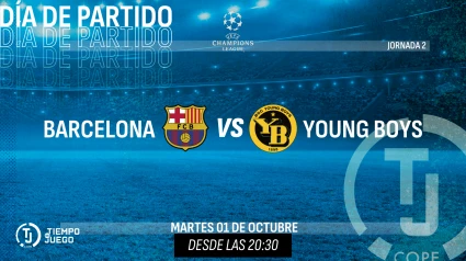 Sigue en directo Tiempo de Juego este martes desde las 20:30h con el Barcelona-Young Boys