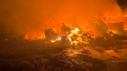 Incendio en una fábrica agrícola en Almuniente