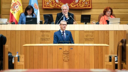 Alfonso Rueda en el Parlamento de Galicia