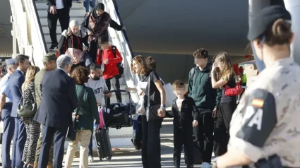 Ciudadanos evacuados de Líbano el pasado jueves