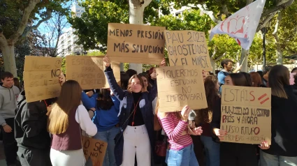 Escasa participación en la manifestación del Espolón