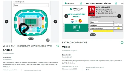 Algunas de las ofertas de entradas para la final de la Davis.