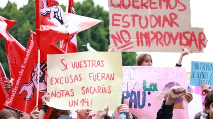 Estudiantes en huelga
