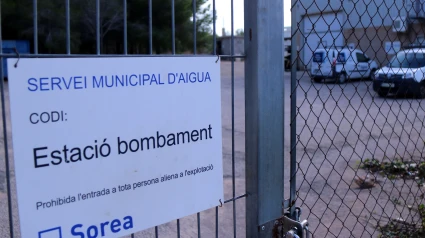 Acceso a la estación de bombeo de Amposta