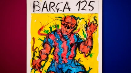 Cartel del 125 aniversario del Fútbol Club Barcelona